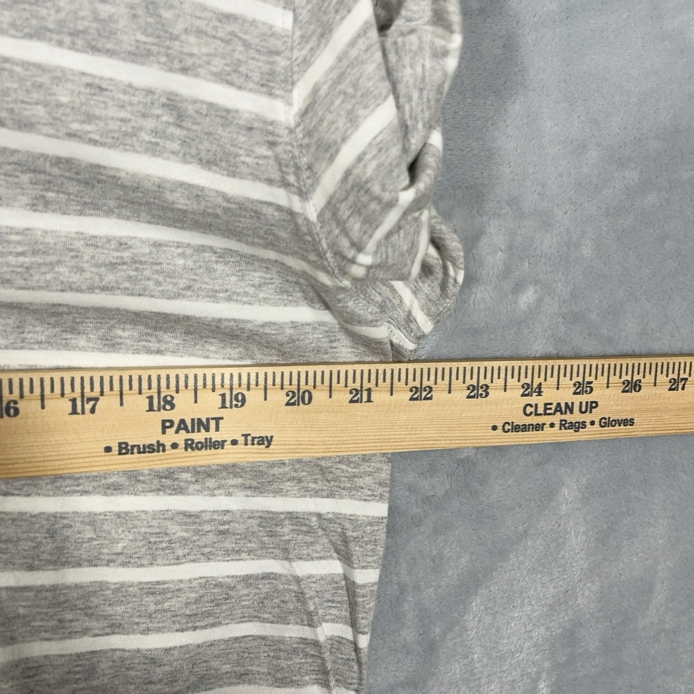 Barbour T-Shirt Mens L Tailored Fit Gray Striped Crew Neck Casual Tee Preppy - Picture 5 of 11